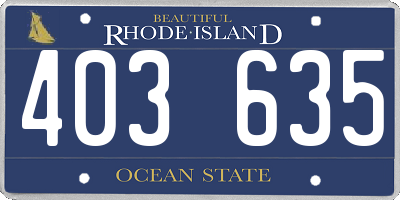 RI license plate 403635
