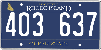 RI license plate 403637