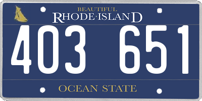 RI license plate 403651
