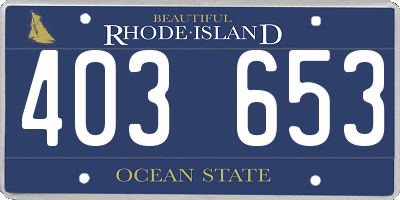 RI license plate 403653