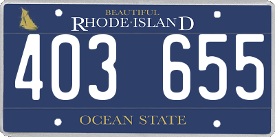 RI license plate 403655