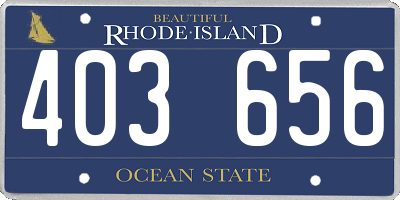 RI license plate 403656