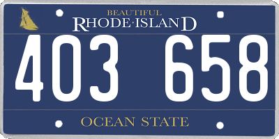 RI license plate 403658