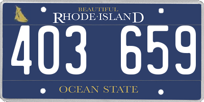 RI license plate 403659