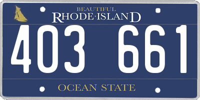 RI license plate 403661