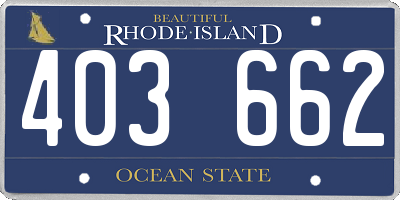 RI license plate 403662