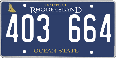 RI license plate 403664