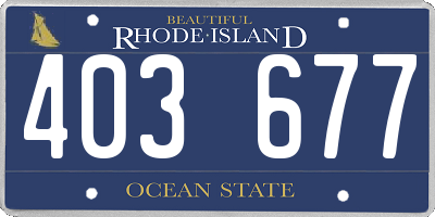 RI license plate 403677