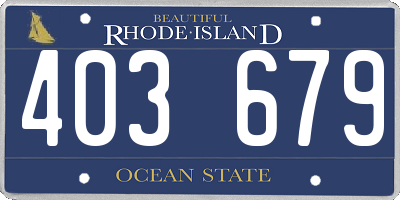 RI license plate 403679