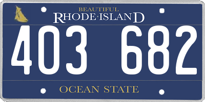 RI license plate 403682