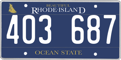 RI license plate 403687