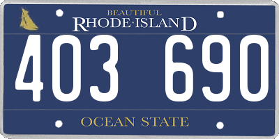 RI license plate 403690