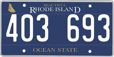 RI license plate 403693