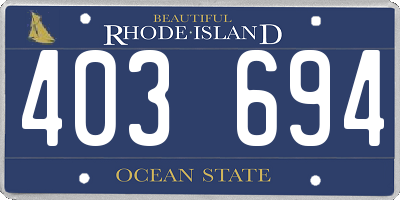 RI license plate 403694