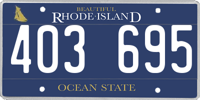RI license plate 403695