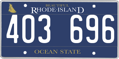 RI license plate 403696