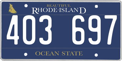 RI license plate 403697