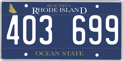 RI license plate 403699