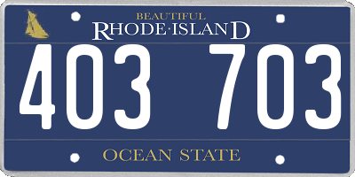 RI license plate 403703