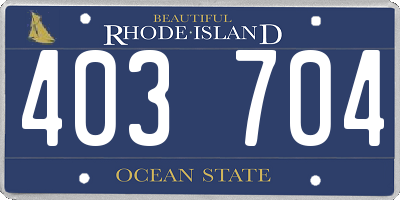 RI license plate 403704