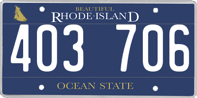 RI license plate 403706