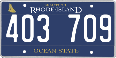 RI license plate 403709