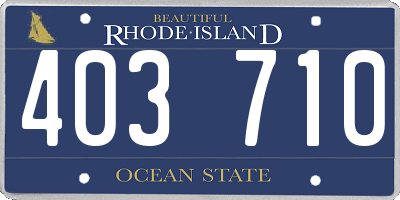 RI license plate 403710