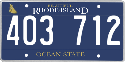 RI license plate 403712
