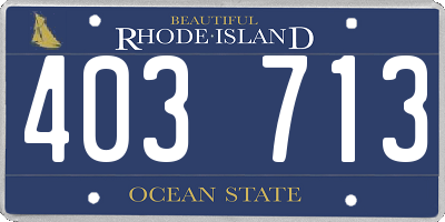RI license plate 403713