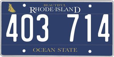 RI license plate 403714