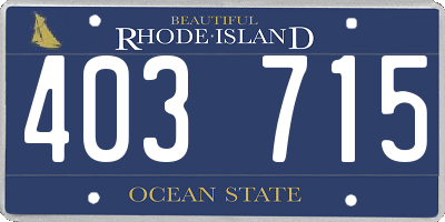 RI license plate 403715