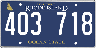 RI license plate 403718