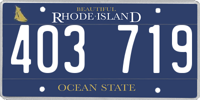RI license plate 403719