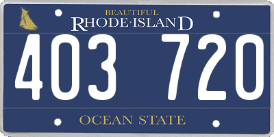 RI license plate 403720