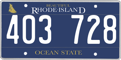 RI license plate 403728