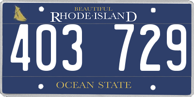 RI license plate 403729