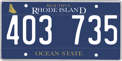 RI license plate 403735