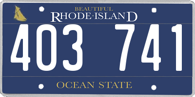 RI license plate 403741