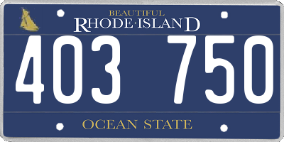 RI license plate 403750