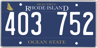 RI license plate 403752