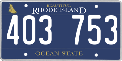 RI license plate 403753