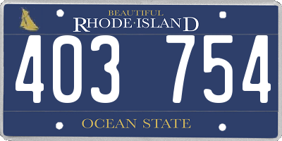 RI license plate 403754