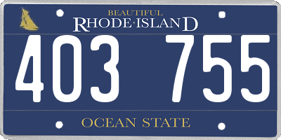 RI license plate 403755