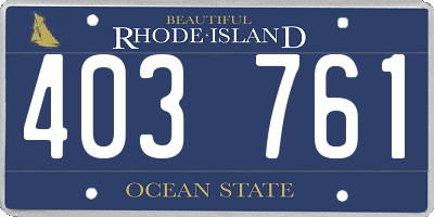 RI license plate 403761
