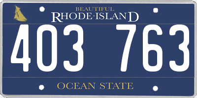 RI license plate 403763