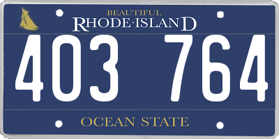 RI license plate 403764
