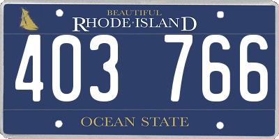 RI license plate 403766