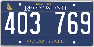 RI license plate 403769