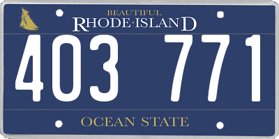 RI license plate 403771