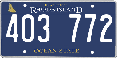 RI license plate 403772